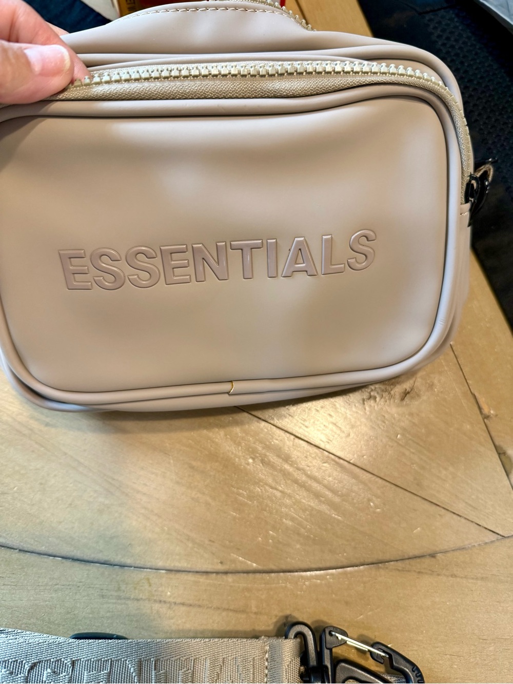 ESSENTIALS Men's Belt Bag in Beige Taupe